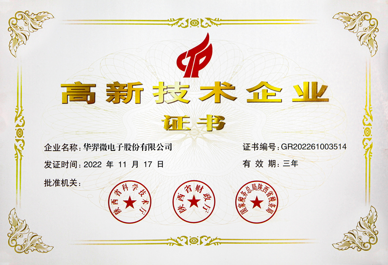 高新手艺企业证书