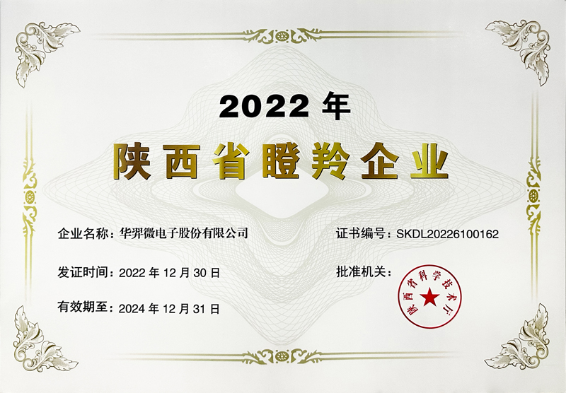 2022年陕西省瞪羚企业
