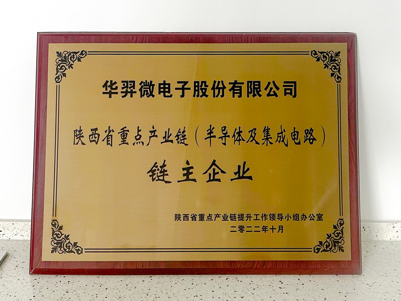 陕西省重点工业链（半导体及集成电路）链主企业